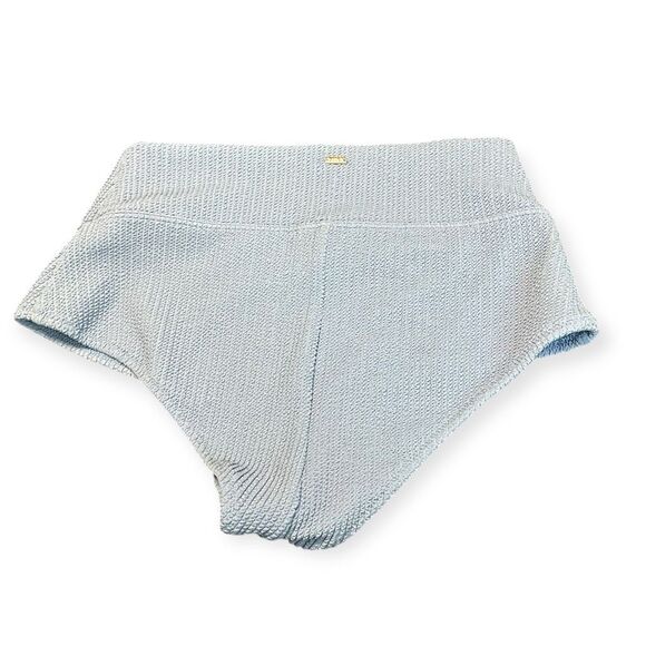 PINK VICTORIA’S SECRET Women’s Blue Crinkle High-Waist Shortie Bikini Bottom Siz - Picture 4 of 10